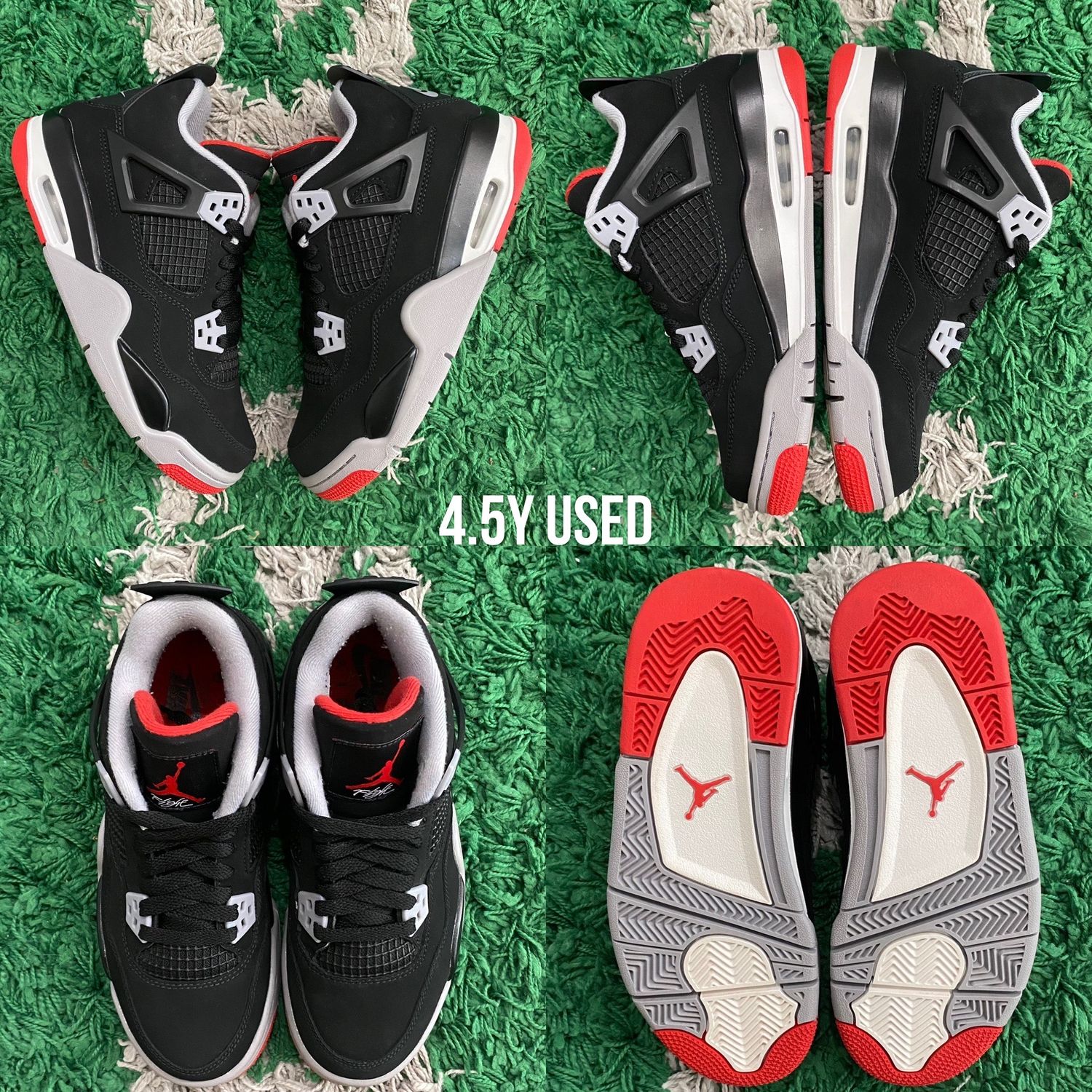 Air Jordan 4 Nike Air “Bred 2019” , Size: 4.5Y USED