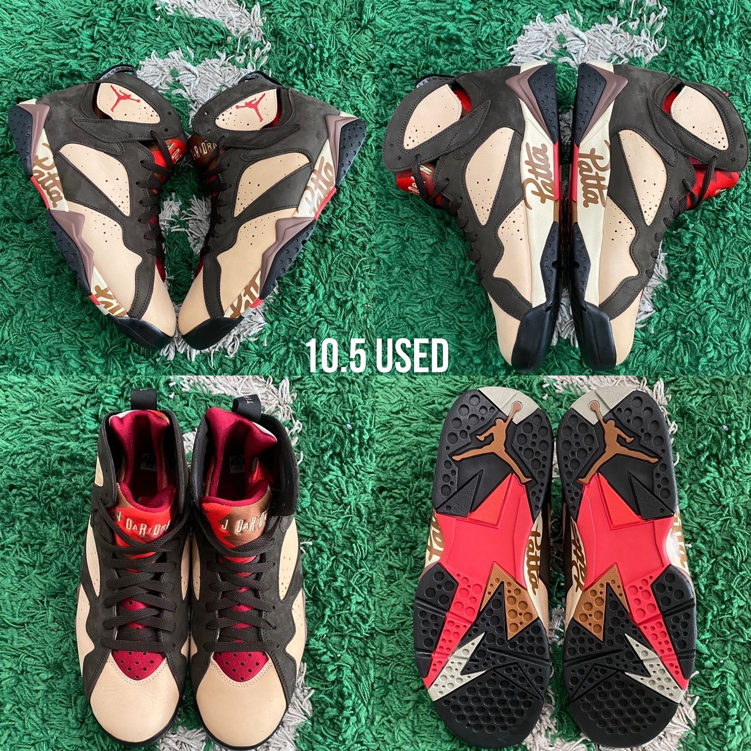 Air Jordan 7 x Patta &quot;Shimmer&quot;, Size: 10.5 USED