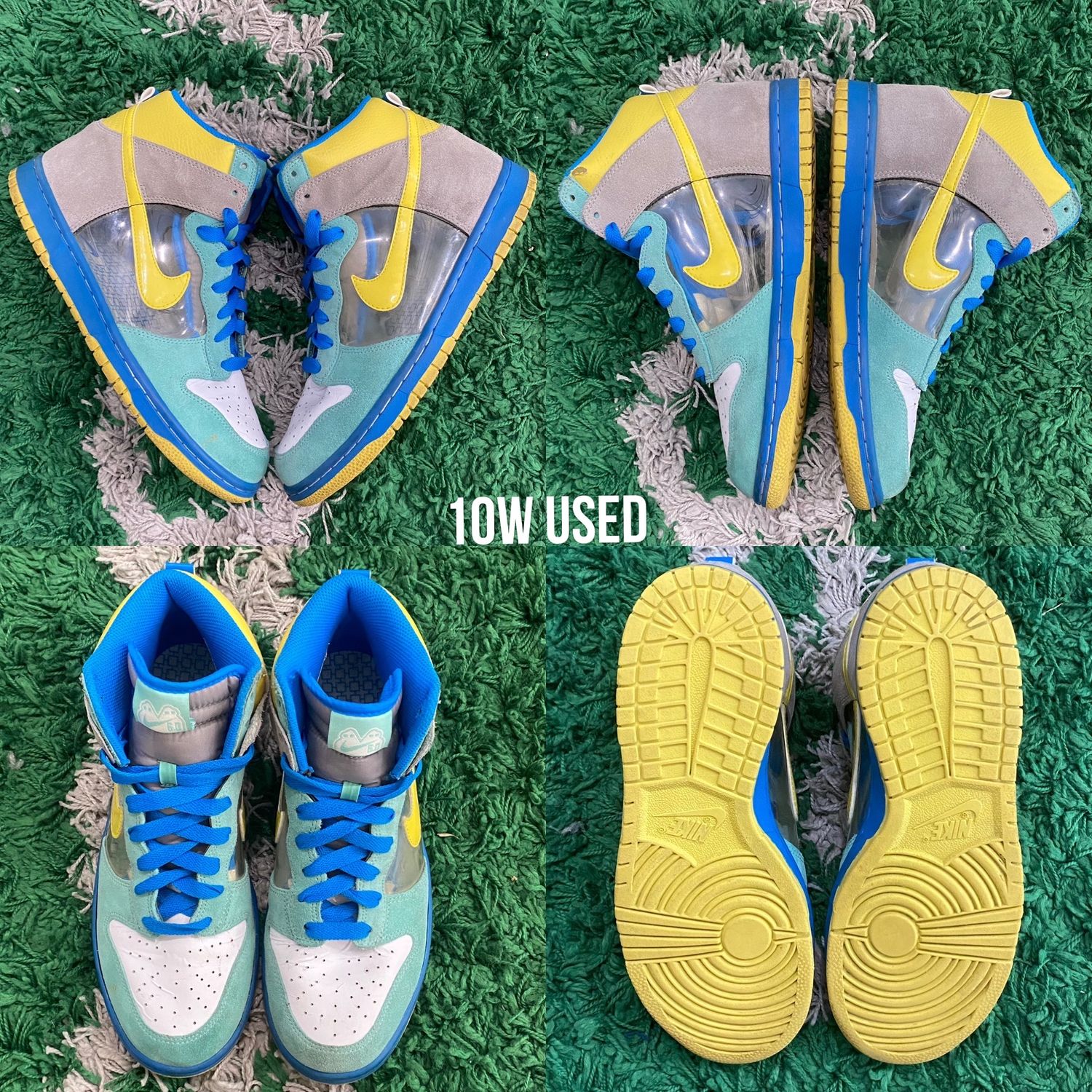 Nike Dunk High &quot;See Thru Ozone Mint&quot; WMNS, Size: 10W USED*