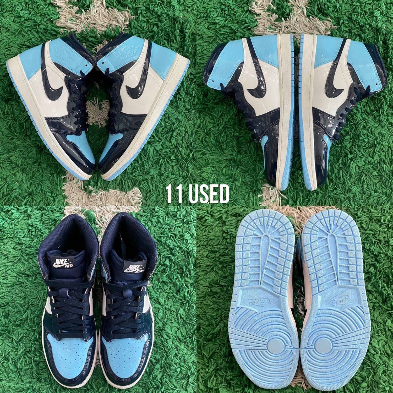 Air Jordan 1 High &quot;Patent UNC&quot; WMNS, Size: 11W USED