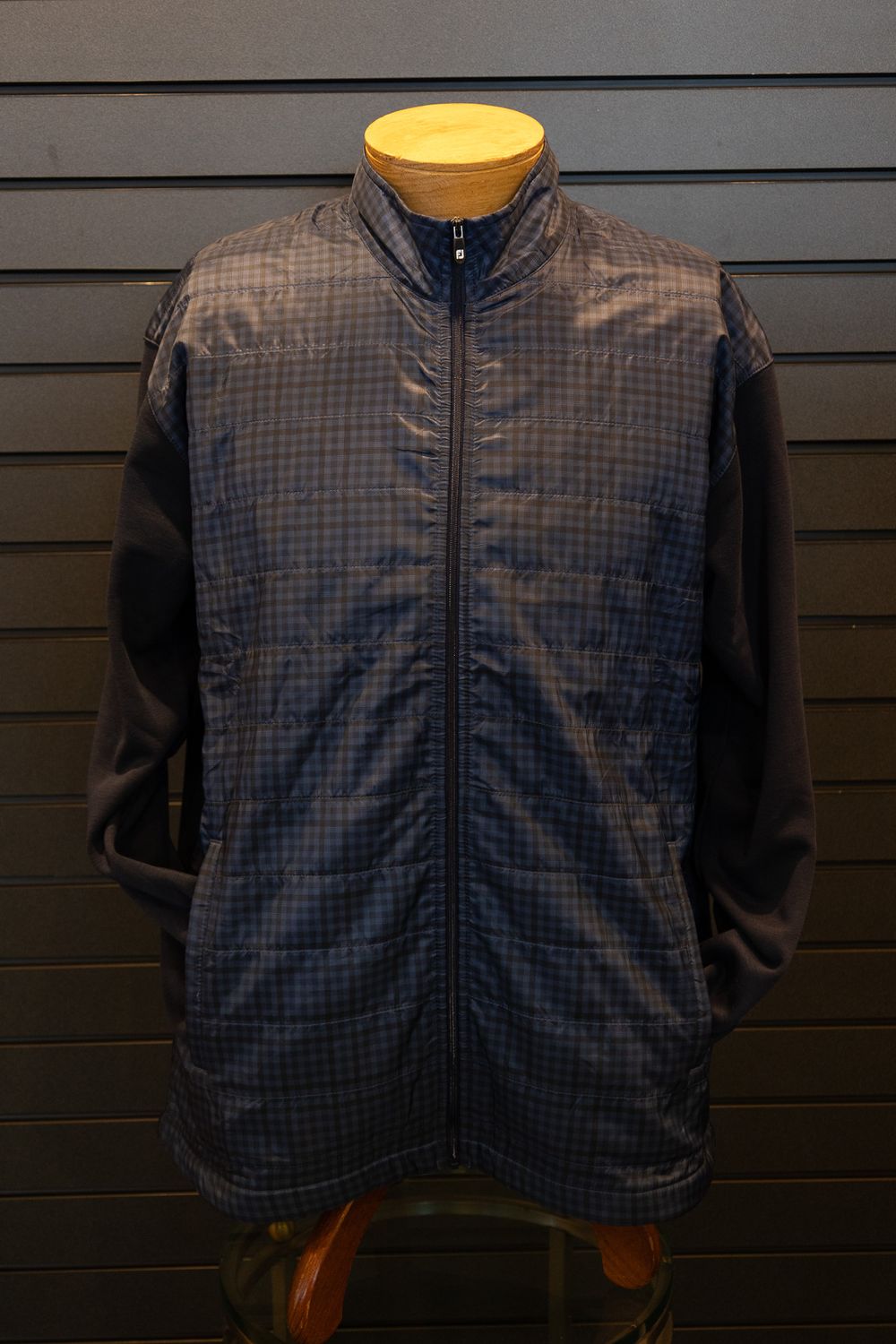 FZip Hybrid Jacket, Year: 2023, Color: Navy Plaid Print, Size: L
