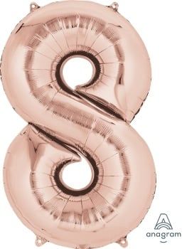 Rose Gold Numbers (With Helium)