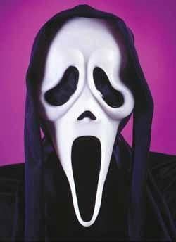 Scream Ghost Mask w/Shroud