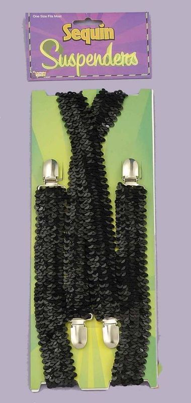 Black Sequin Suspenders