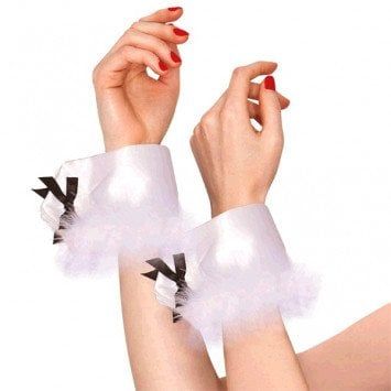 White Bunny Wrist Cuffs