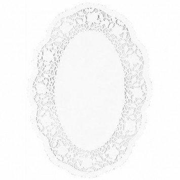 White Oval Doilies