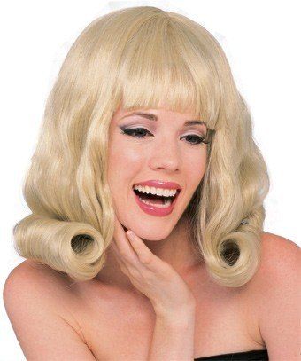 60&#39;s Flip Blonde Wig