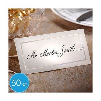 Ivory Pearlized Place Cards (50)