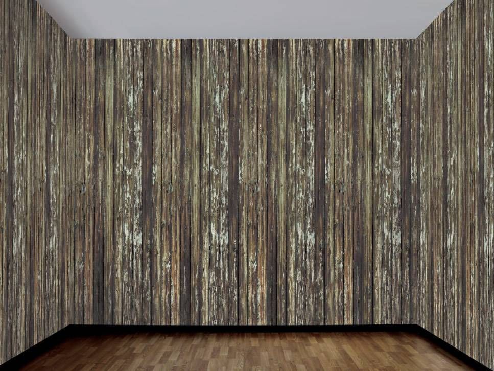 Haunted House Rotten Wood Wall Roll