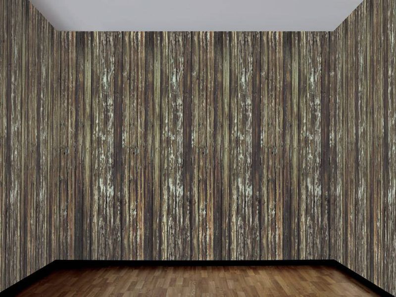 Haunted House Rotten Wood Wall Roll
