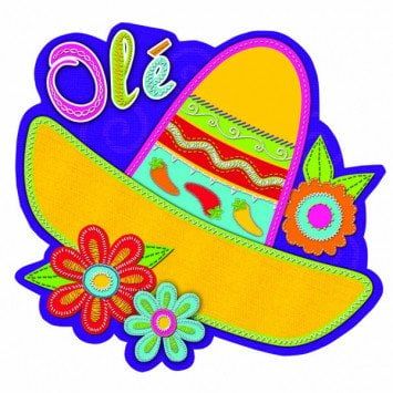 Cutout Sombrero with Flower