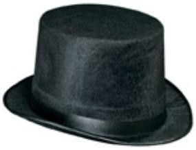 Black Dura-Form Vel-Felt Top Hat
