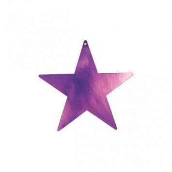 Purple Bulk Foil Star Cutouts 9&quot;