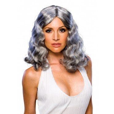 Flowing Grey Wig