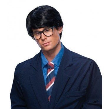 Mens Character Black Wig