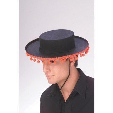 Spanish Hat With Pom Poms