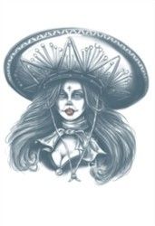 Day of The Dead Temporary Tattoo Bandita