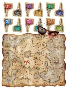 Pirate Treasure Map Party Game 1pk