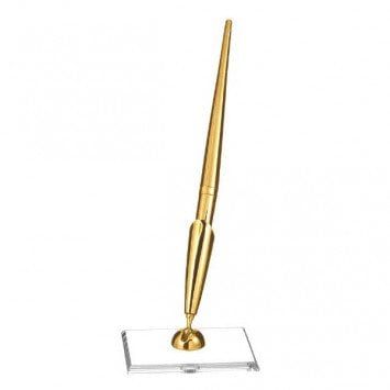 Pen With Base Electroplated Gold