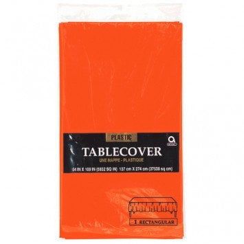 Orange Peel Plastic Rectangular Tablecover  54&quot; x 108&quot;