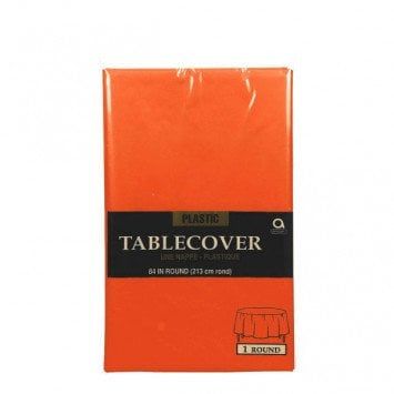 Orange Peel Round Plastic Tablecover 84&quot;
