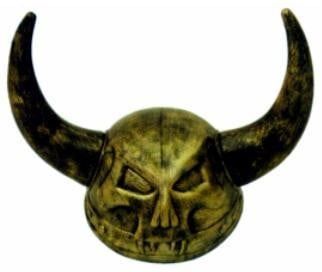 Gold Skull Viking Helmet