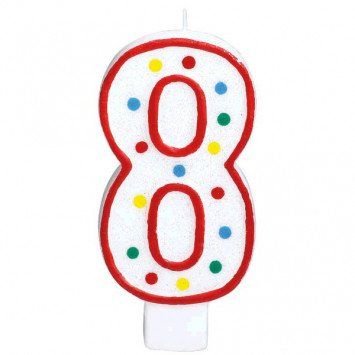 #8 Numeral Candle