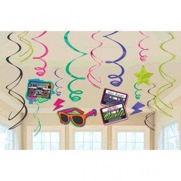 80&#39;s Value Pack Swirl Decorations