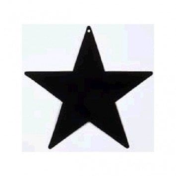 Black Foil Star Cutouts 15&quot;
