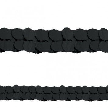 Jet Black Paper Garland 12&#39;