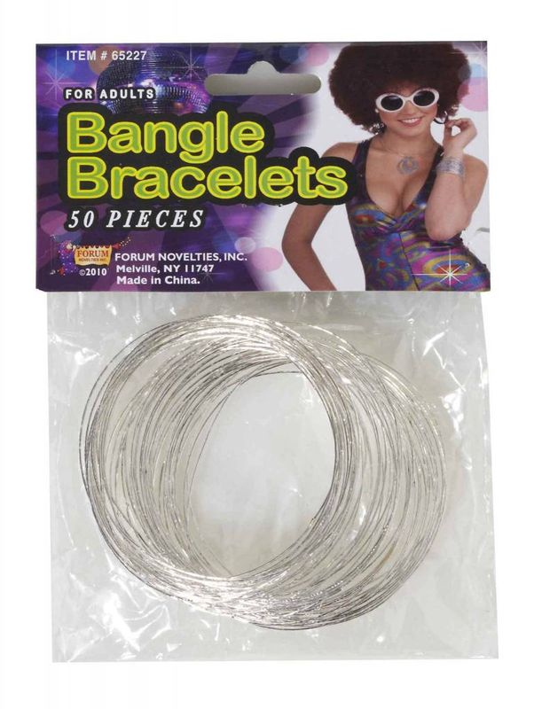 Silver Bangle Bracelet Set