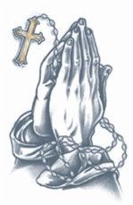 Prison Temporary Tattoo Praying Hands