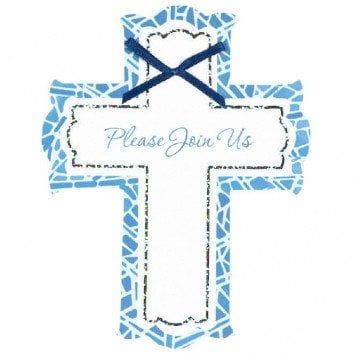 Invitations Stained Glass Blue