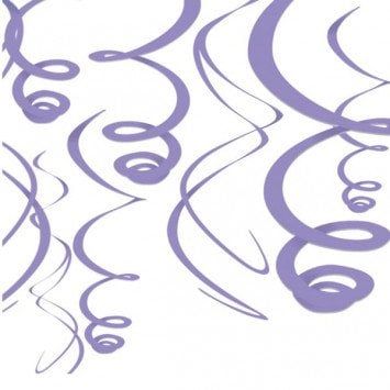 New Purple Plastic Swirl Decorations (12)