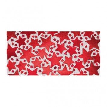 Red Metallic Star Confetti