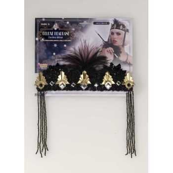 Black &amp; Gold Flapper Headband