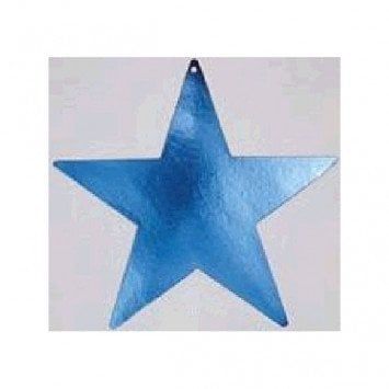 Blue Foil Star Cutouts 15&quot;
