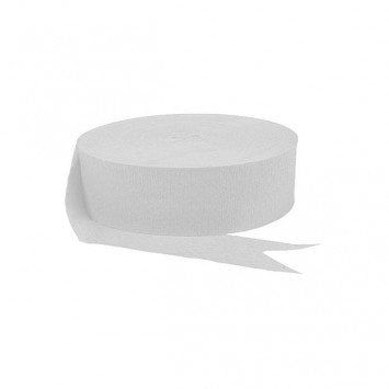 Frosty White Jumbo Solid Crepe Streamer 500&#39;