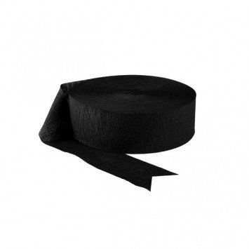 Jet Black Jumbo Solid Crepe Streamer 500&#39;