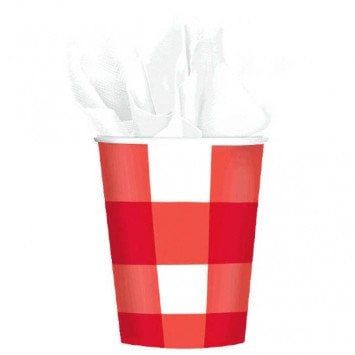 American Summer Gingham 9oz Cups (8)
