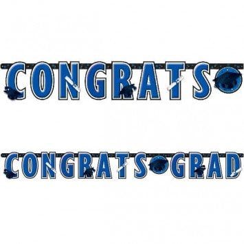Banner Letter Giant Graduation Bright Royal Blue