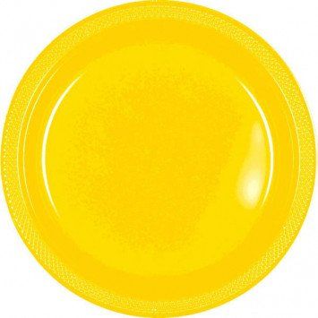 Yellow Sunshine 10.25&quot; Plastic Plate (20)