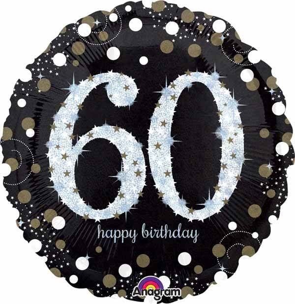 60 Sparkling Birthday 18&quot; Mylar Balloon