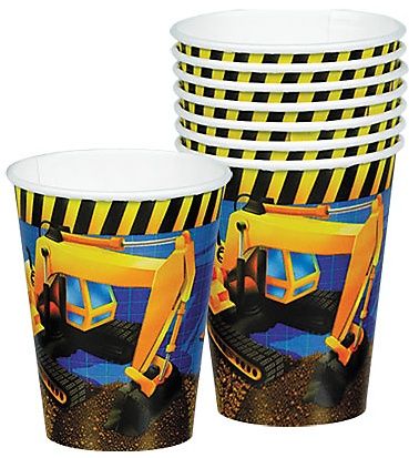 Under Construction 9oz. Paper Cups (8)