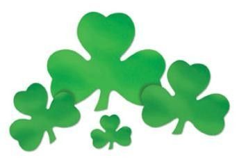 St Patricks 16&quot; Foil Cutout Shamrock