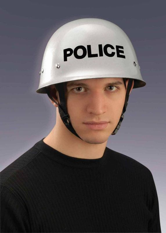 White Police Helmet