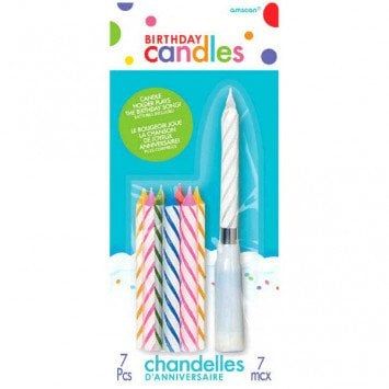 Pastel Candles With Musical Holder