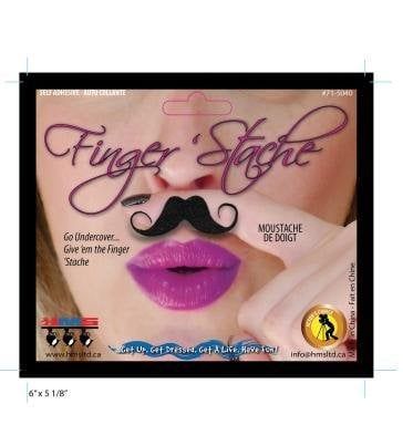 Finger &#39;Stache Black