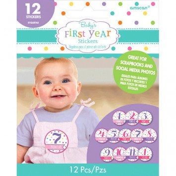 Baby&#39;s First Year Stickers Girl