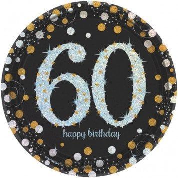 Sparkling Celebration 60 Round Plates, 7&quot; (8)